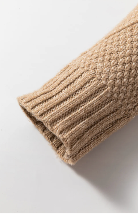 Lila’s Cable Knit Drop Shoulder Loose Fit Sweater Dress