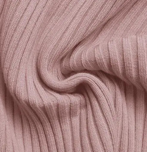 Ribbed Knit Square Neck Bodycon Sweater Dress