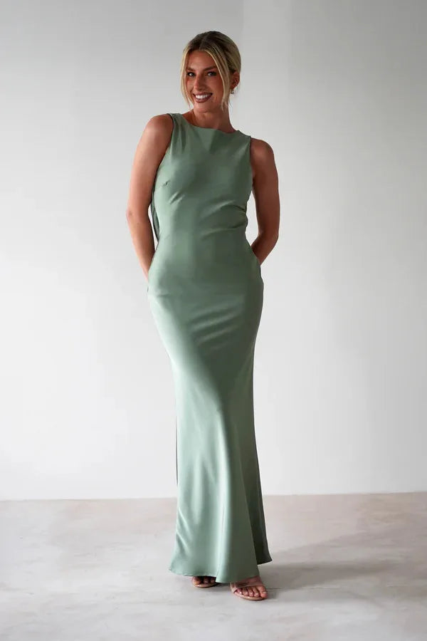 Satin Sleeveless Dress