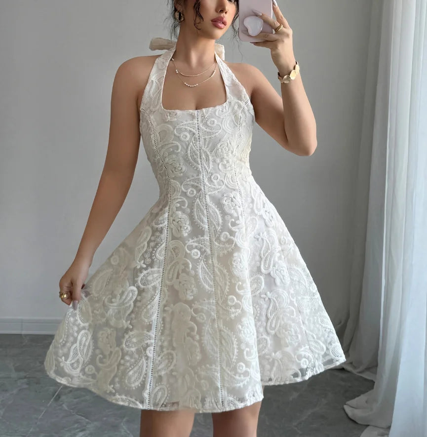 Sweet and elegant halterneck Dress