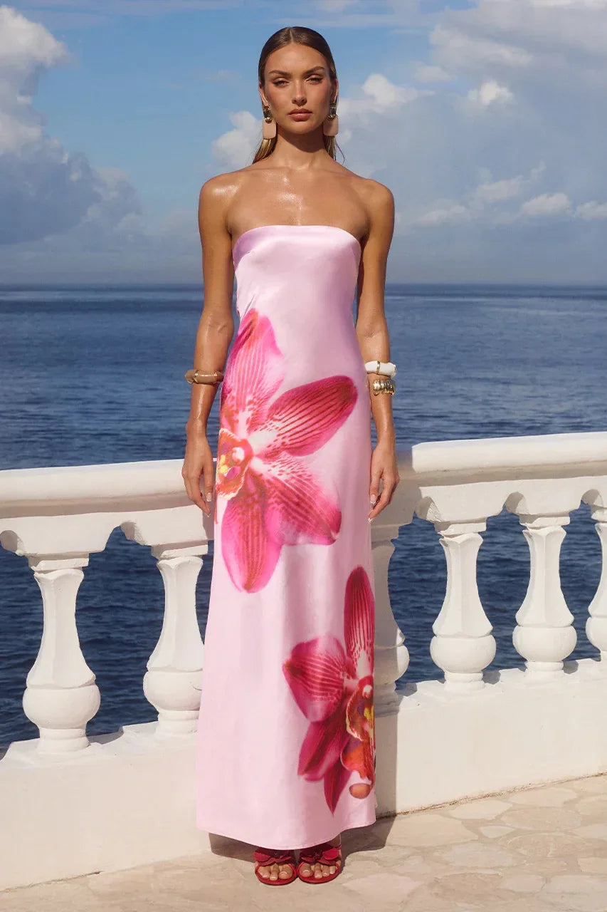 Printed Tube Luxury Dress