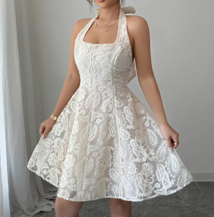 Sweet and elegant halterneck Dress