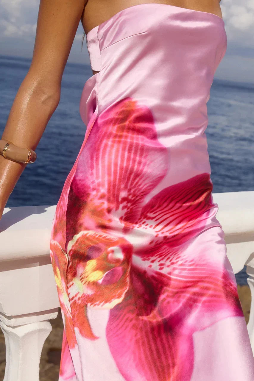 Printed Tube Luxury Dress