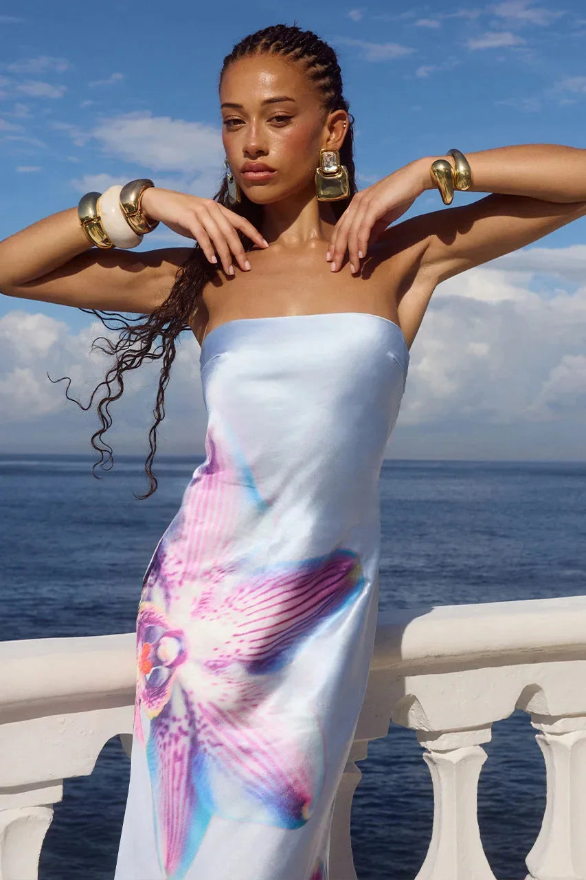 Printed Tube Luxury Dress