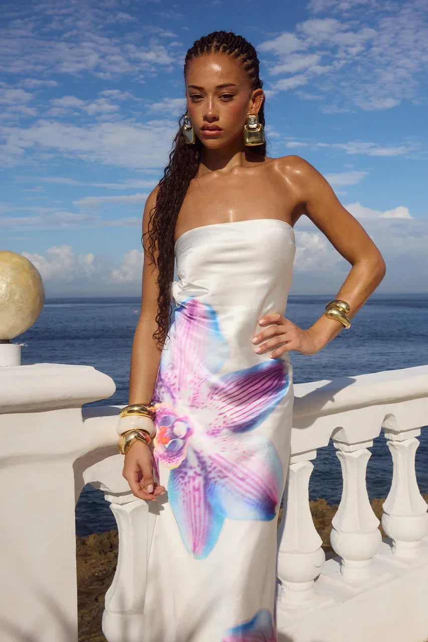 Printed Tube Luxury Dress
