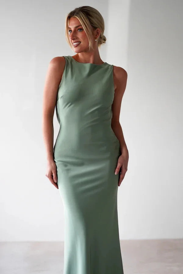 Satin Sleeveless Dress