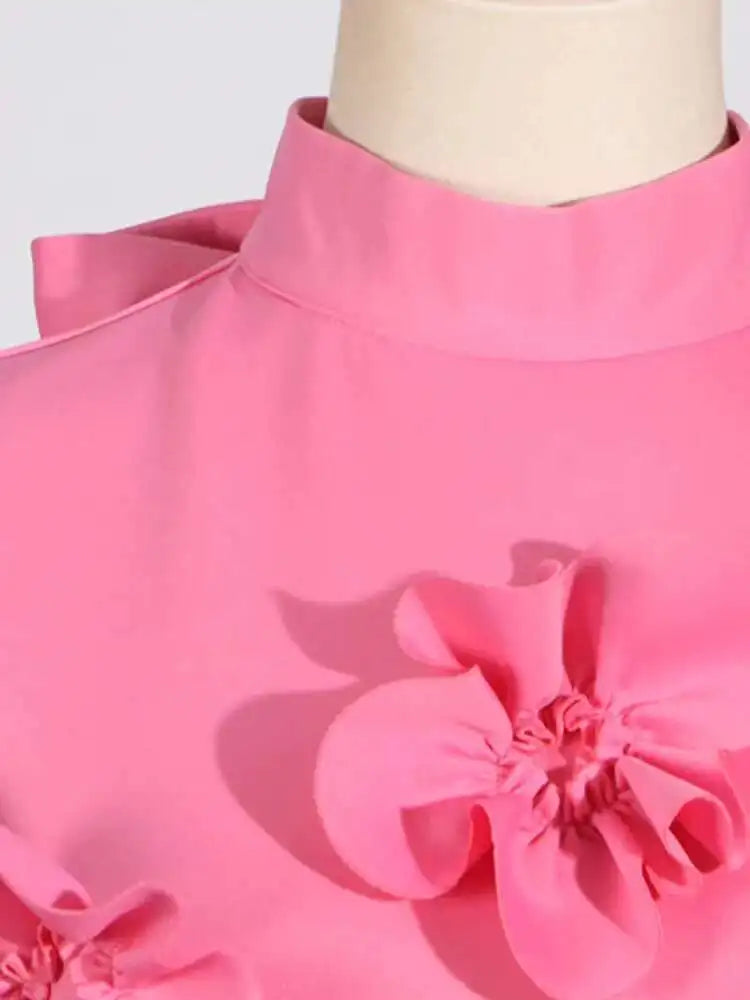 Floral Applique Long Sleeve Dress
