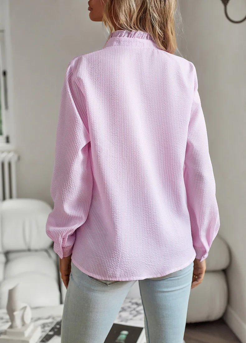 Laura’s Ruffle Trim Long Sleeve Shirt