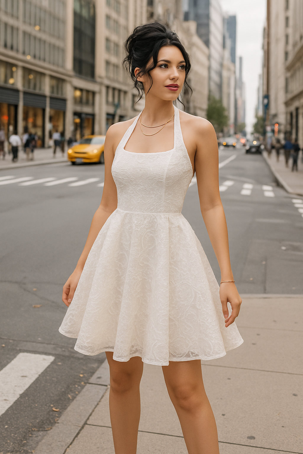 Sweet and elegant halterneck Dress