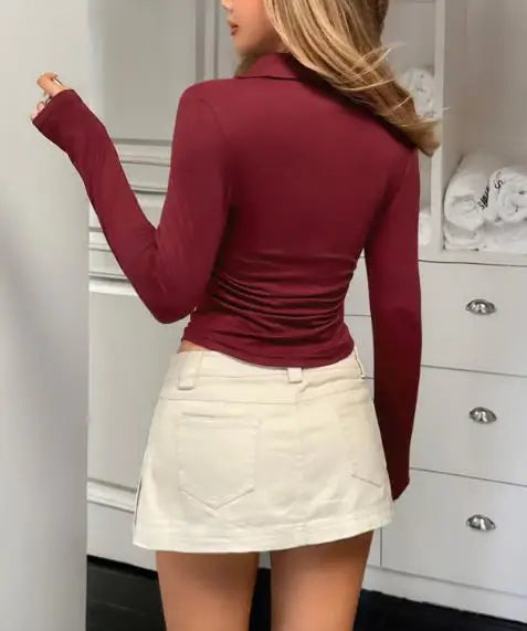Lapel Casual Long-Sleeved Shirt