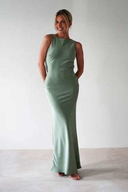 Satin Sleeveless Dress