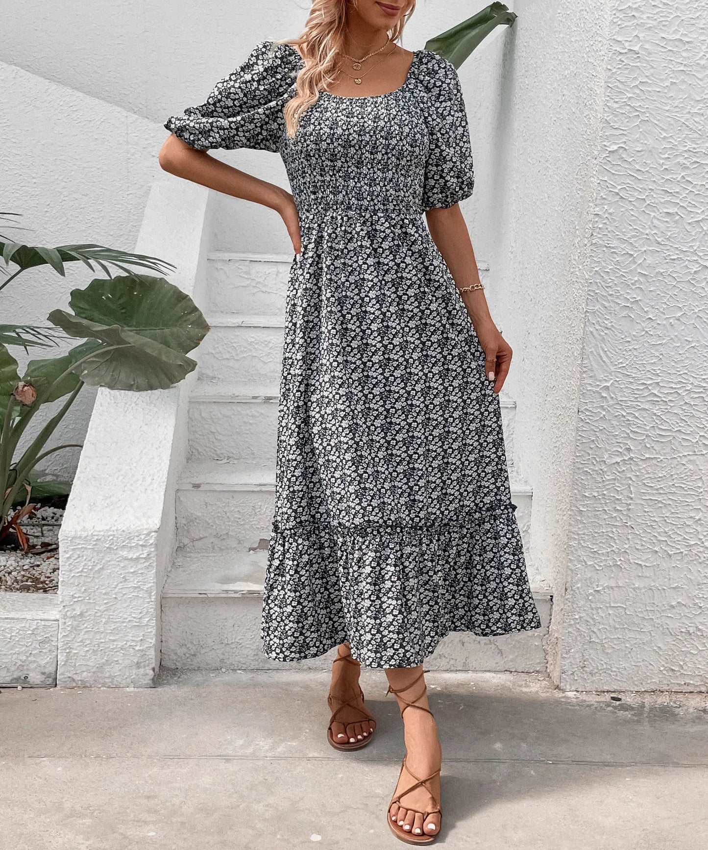 Floral Retro Elegant Dress