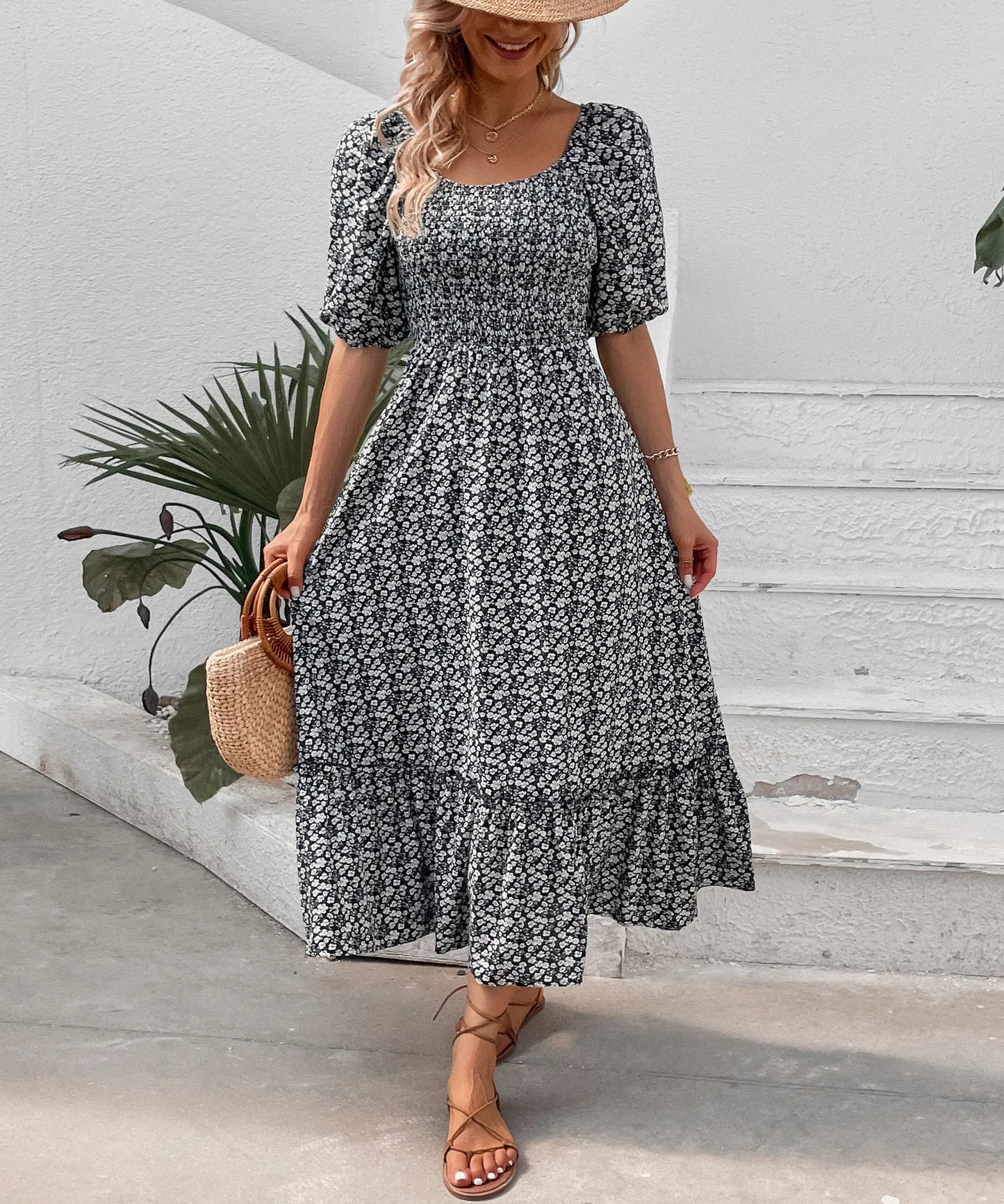 Floral Retro Elegant Dress