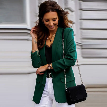 Cindy’s Professional Slim Suit Collar Top Blazer
