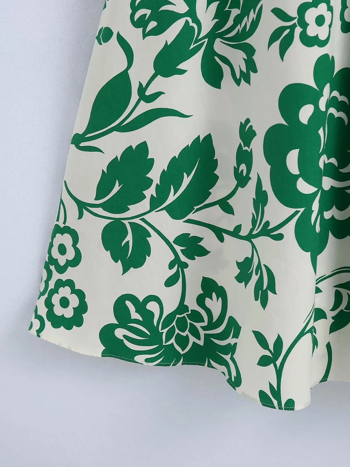 Cotton Printed Tie Waist Shirt Dress