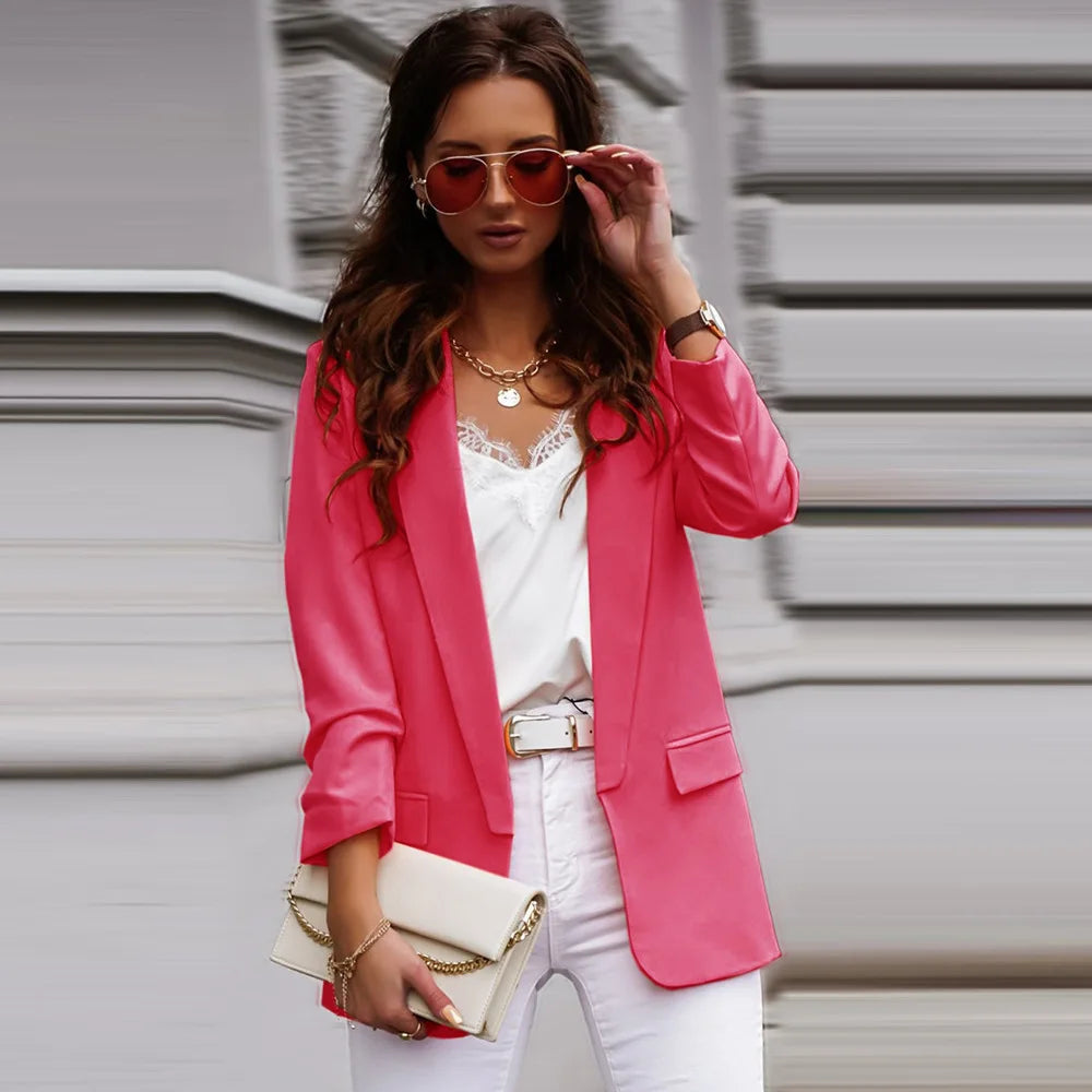 Cindy’s Professional Slim Suit Collar Top Blazer