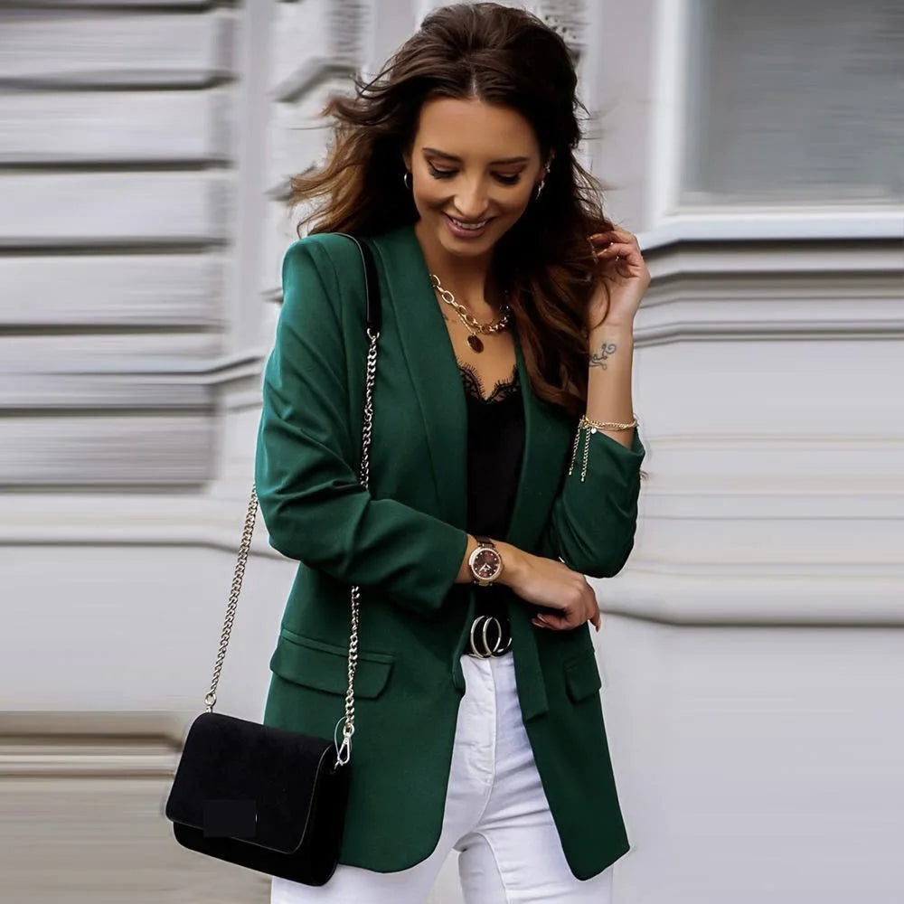 Cindy’s Professional Slim Suit Collar Top Blazer