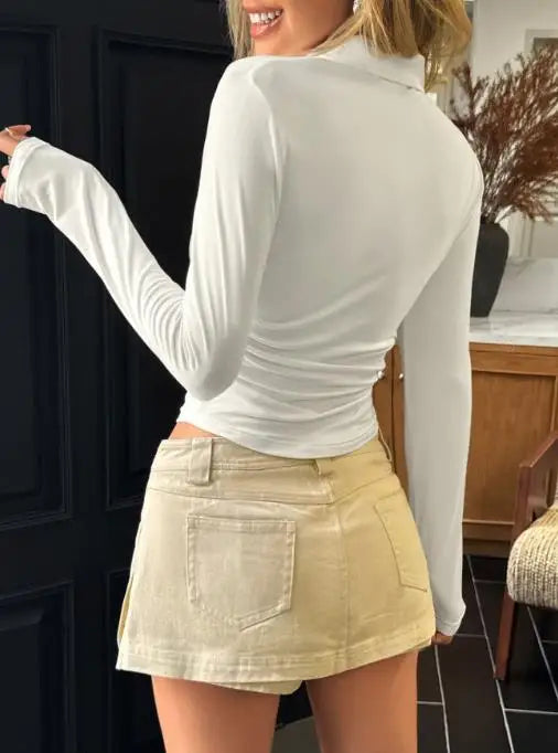 Lapel Casual Long-Sleeved Shirt