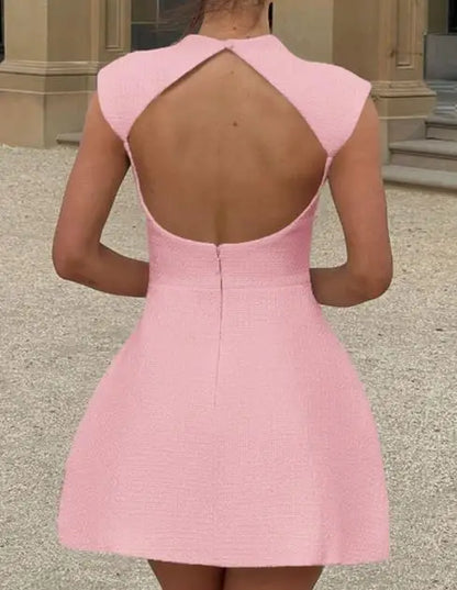 Red Backless Sleeveless Dress