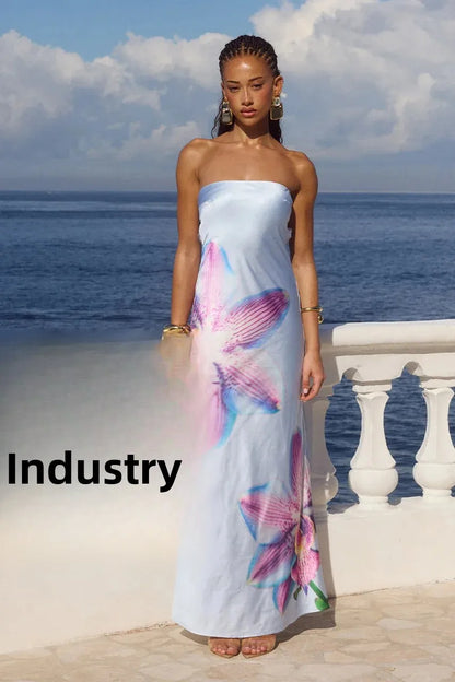Printed Tube Luxury Dress