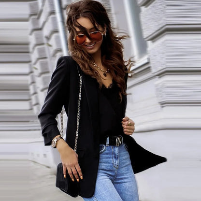 Cindy’s Professional Slim Suit Collar Top Blazer