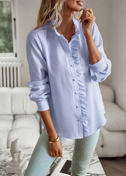 Laura’s Ruffle Trim Long Sleeve Shirt